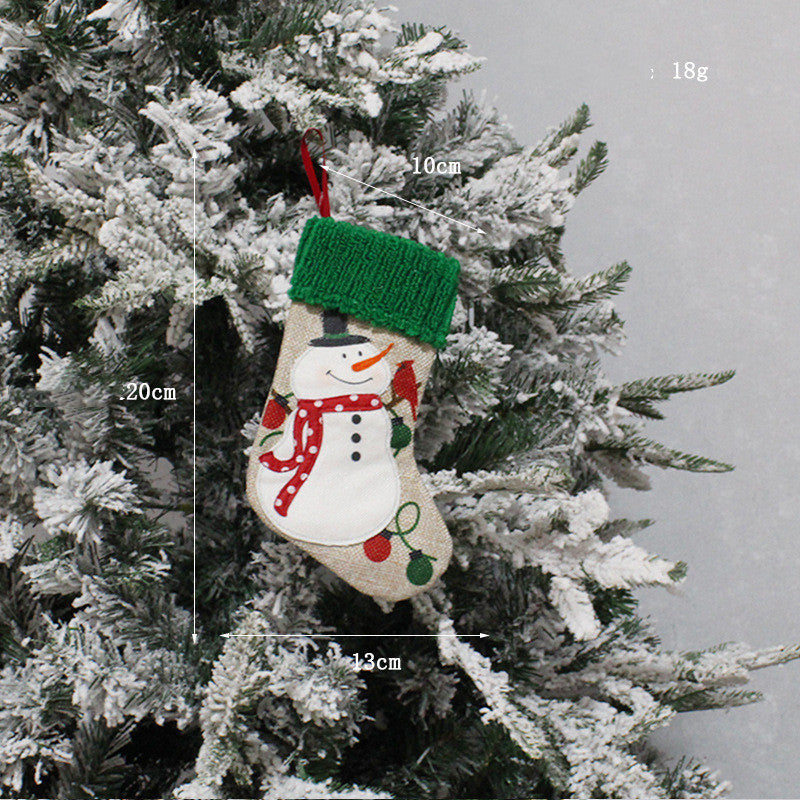 Creative Decoration Merry Christmas Handmade Fabric Socks
