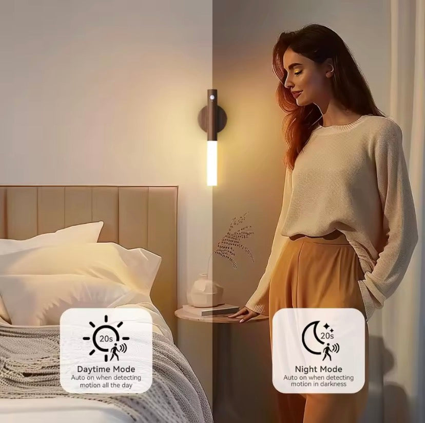 Nordic Glow™ Motion Sensor Wooden Table Lamp