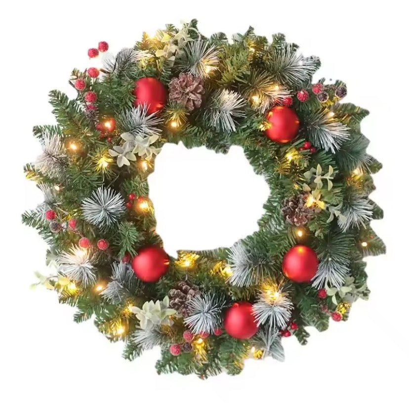 Luxury Christmas LED Pine Wreath
