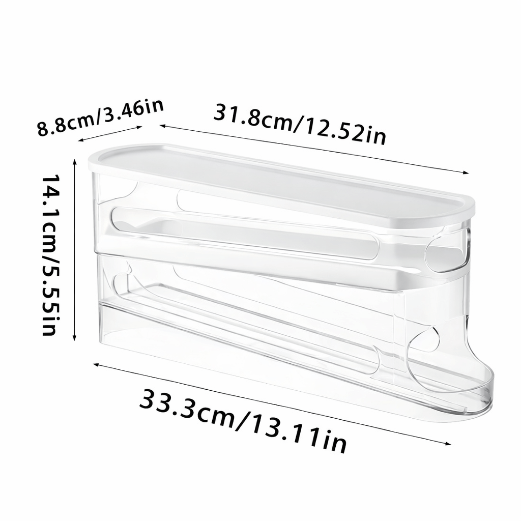 Stackable Refrigerator Egg Storage Organizer – Auto Rolling Design - Glowonlite - Glowonlite