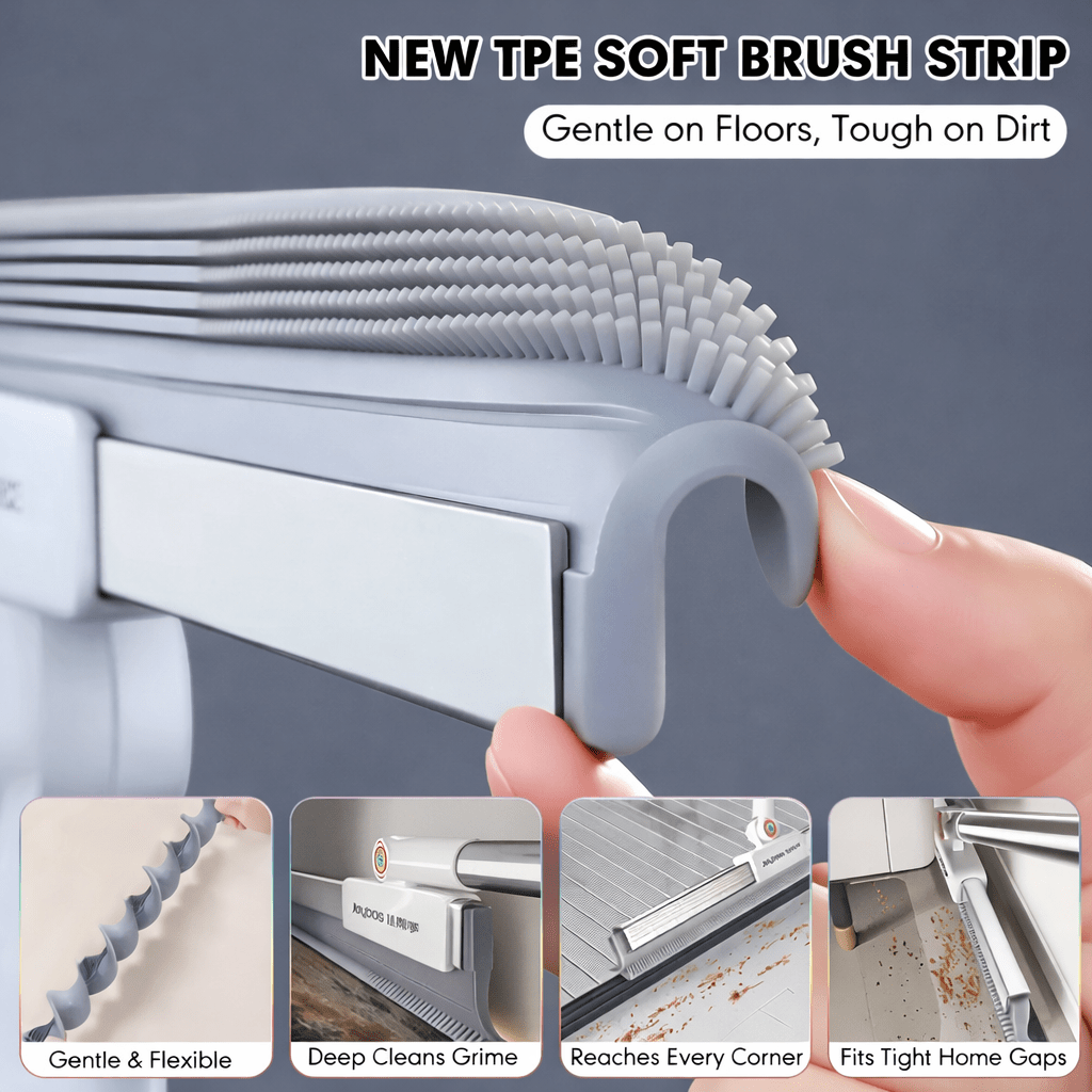 2 - in - 1 Adjustable Floor Squeegee & Scrubber Mop (Dry & Wet Use) - Glowonlite - Glowonlite