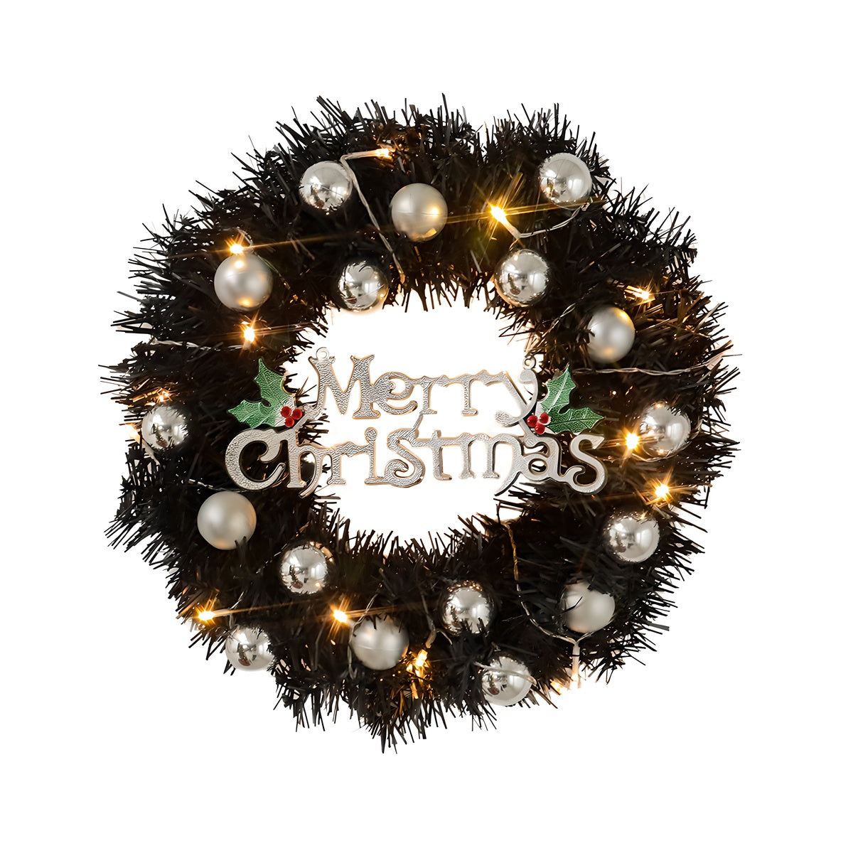 Wreath With Merry Christmas Sign
