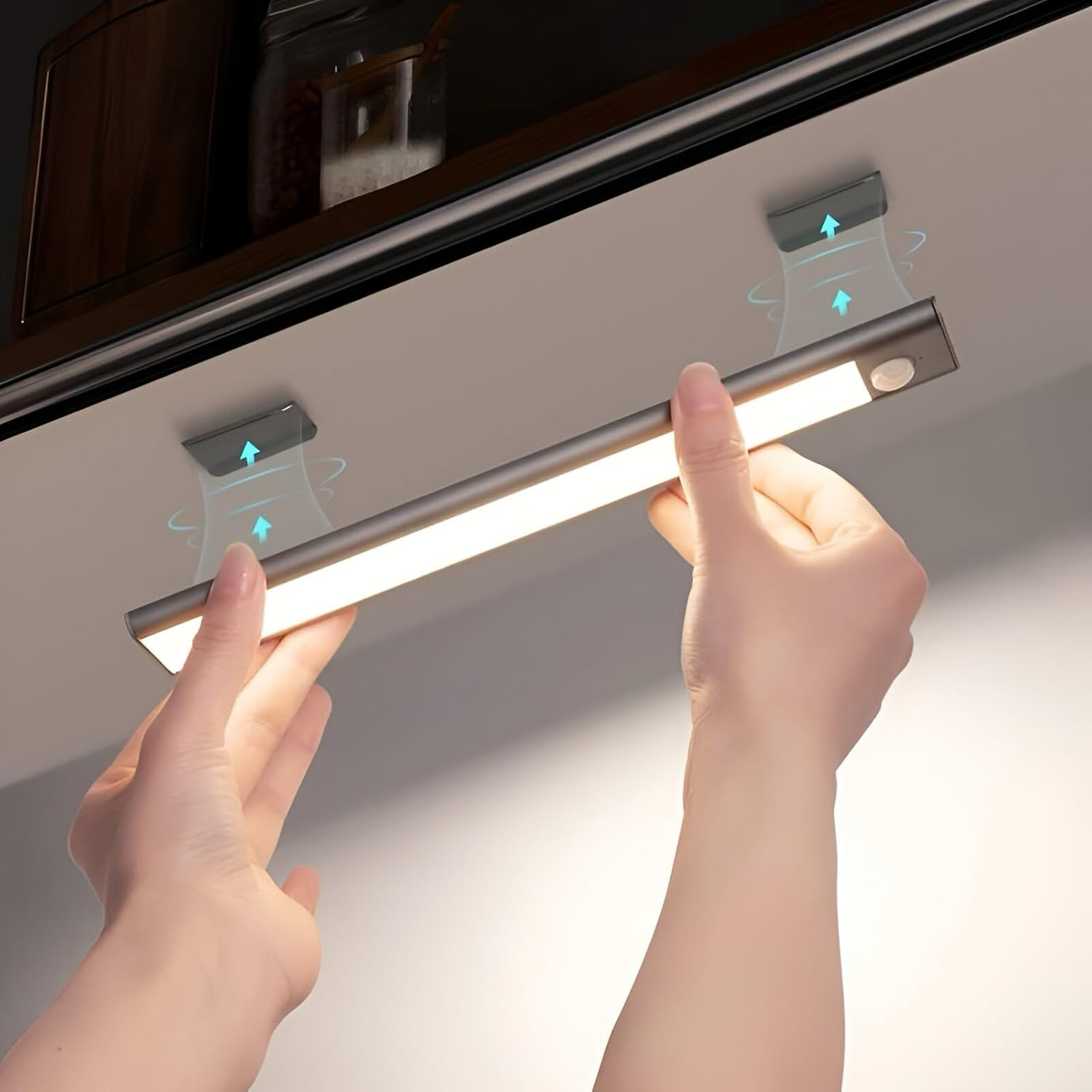 Rechargeable Motion Sensor LED– Magnetic Under-Cabinet Bar