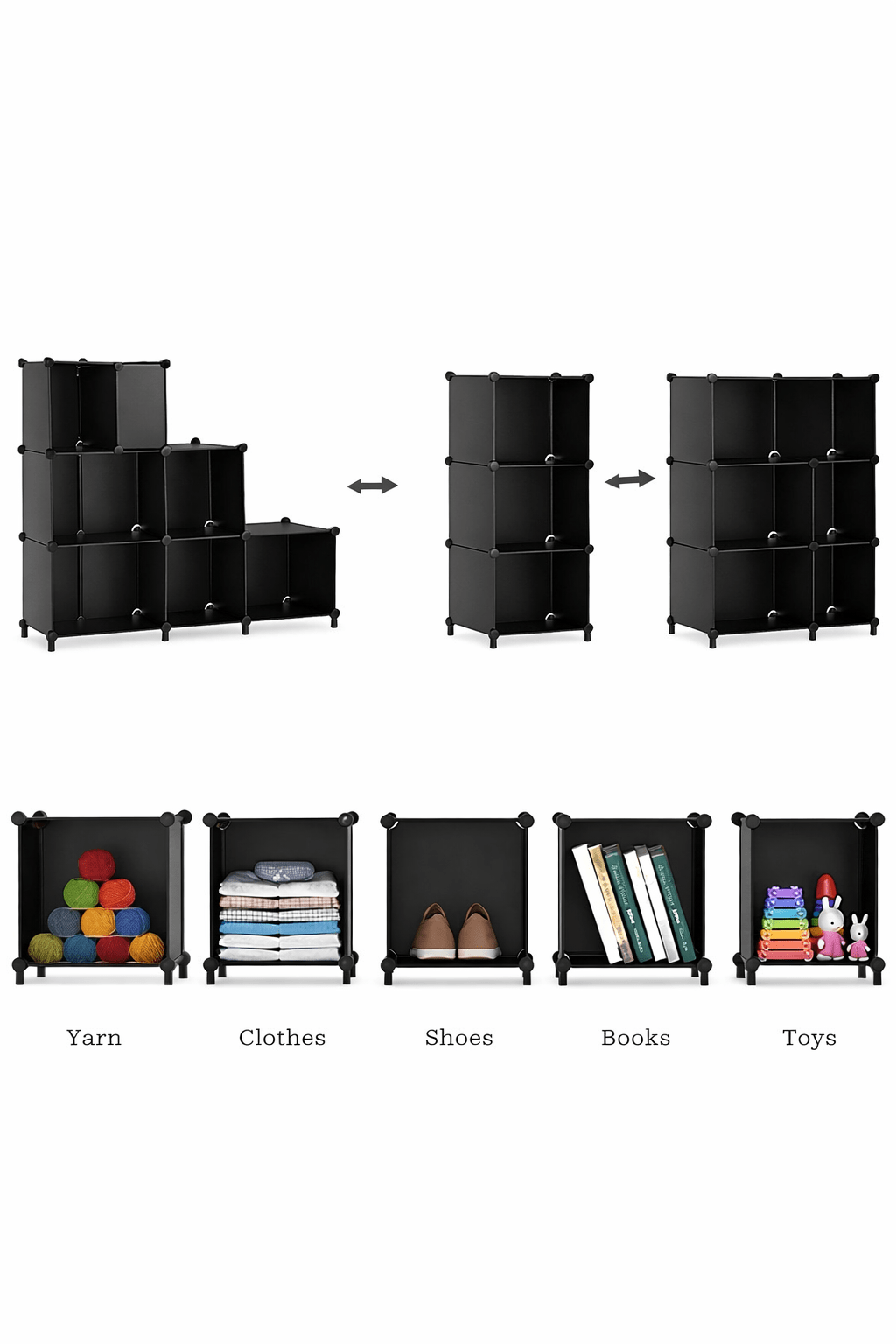 6 - Cube Modular Storage Organizer – DIY Plastic Storage Cabinet - Glowonlite - Glowonlite