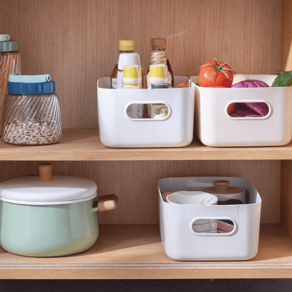 6 - Piece Multipurpose Storage Organizer Bin with Handles - Glowonlite - Glowonlite