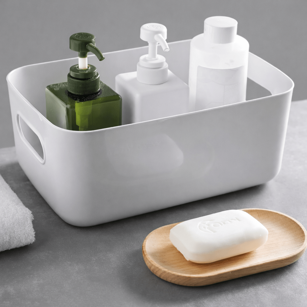 6 - Piece Multipurpose Storage Organizer Bin with Handles - Glowonlite - Glowonlite