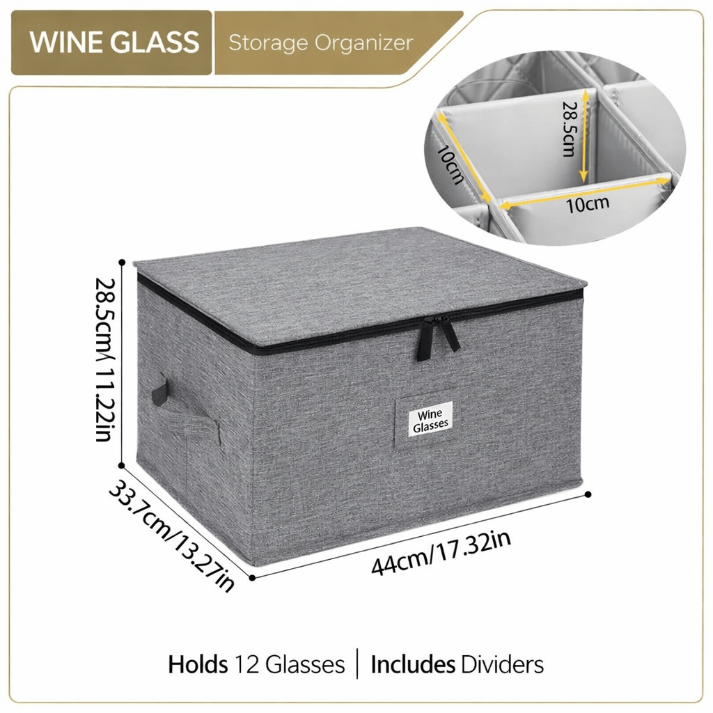 6 - Piece Premium Dish & Mug Storage Organizer Set – Padded Protection with Dividers - Glowonlite - Glowonlite