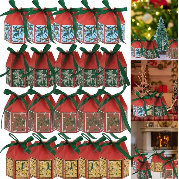 🎄 Holly Jolly Ornament Treat Boxes (Set of 20)