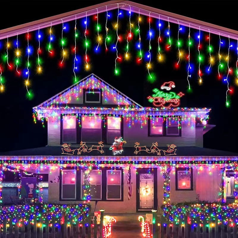 Solar Curtain Light Ice Bar Flashing Light Starry Sky Lighting Chain