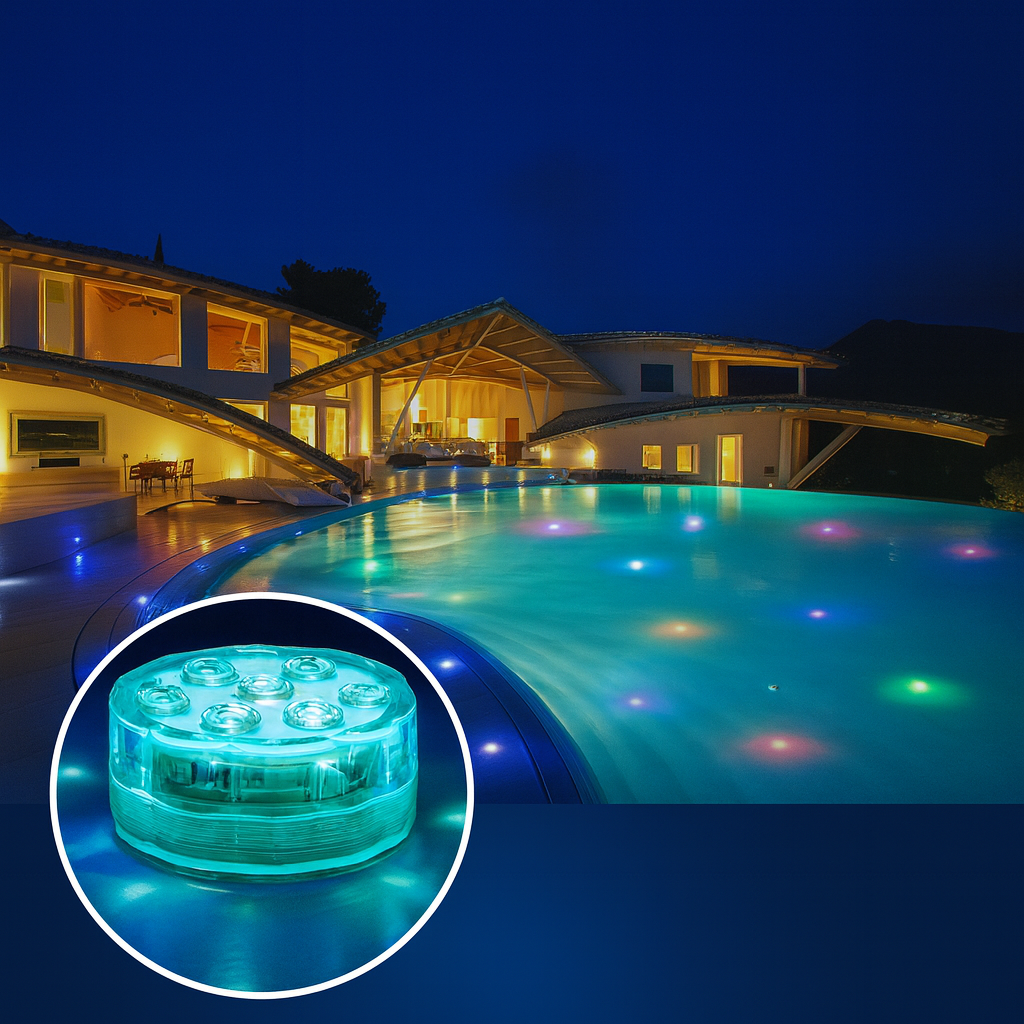 Submersible LED Pool Lights (with Remote Control)