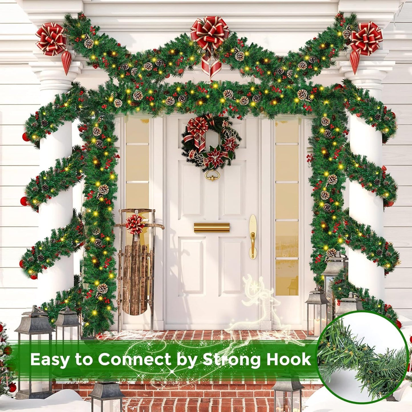 Christmas Garland With Assorted Decor
