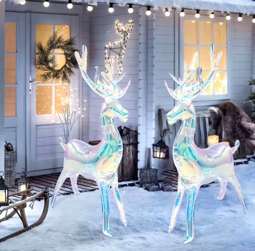 Holographic Christmas Reindeer Balloon Decoration