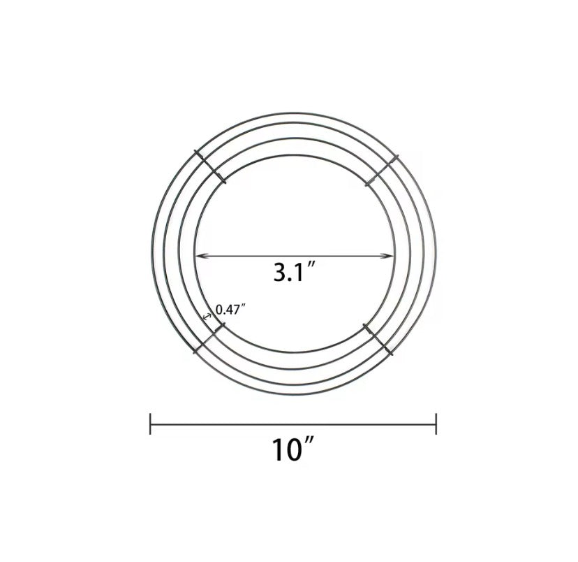 Metal Wreath Frame Rings – 10” DIY Floral & Holiday Wreath Base (Set of 5)
