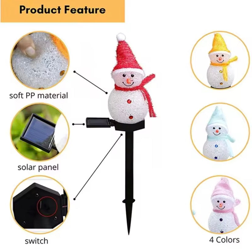 LED Glowing Snowman Christmas Light Stake