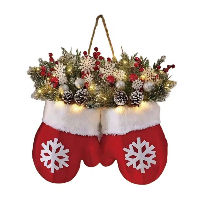 The Frosted Mitten Elegance Wreath