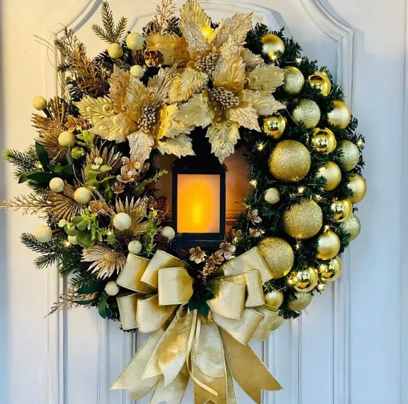 Golden Christmas Wreath
