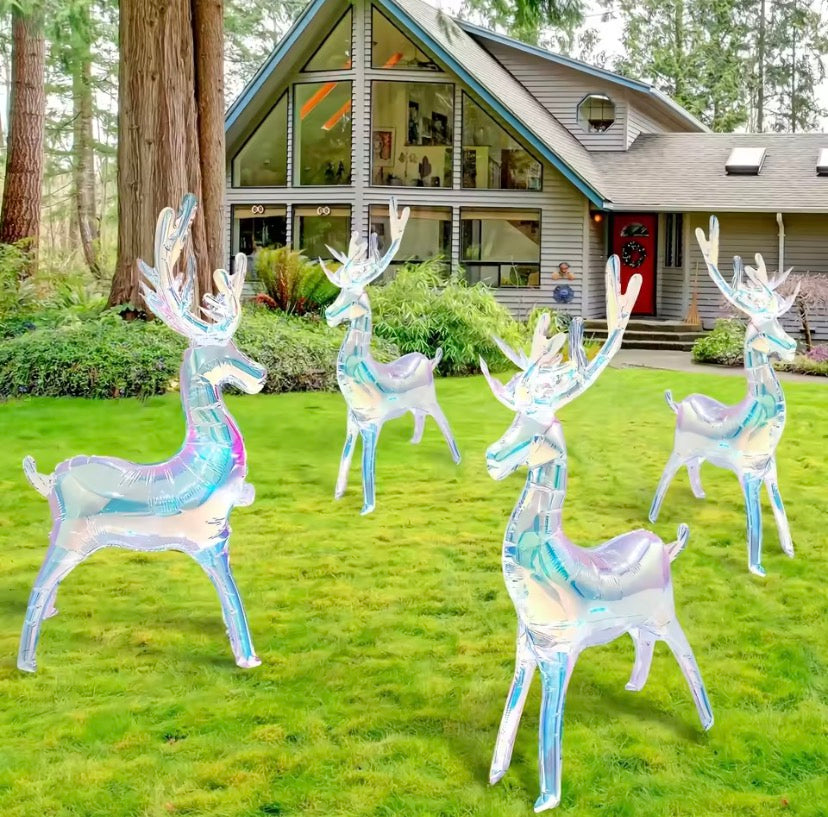Holographic Christmas Reindeer Balloon Decoration