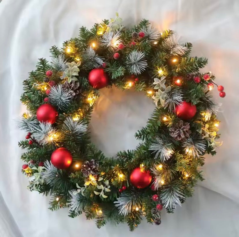 Luxury Christmas LED Pine Wreath