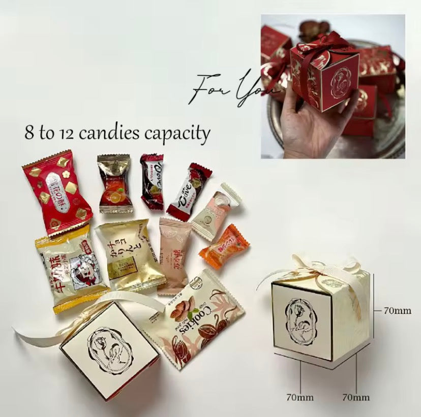 Luxury Gold Ribbon Favor Gift Boxes