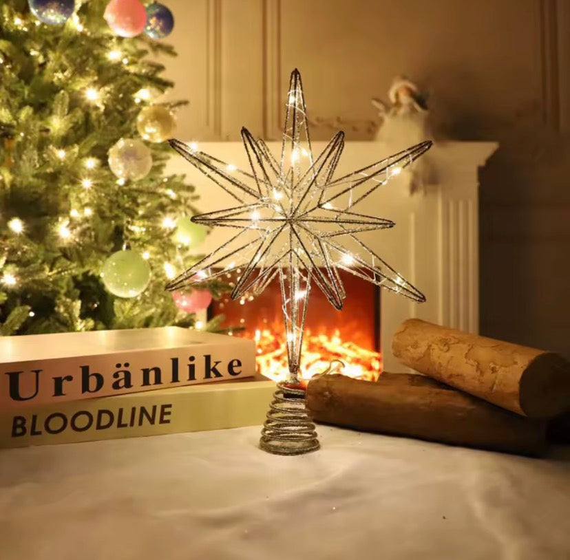 LED Light-Up 3D Christmas Tree Star Topper