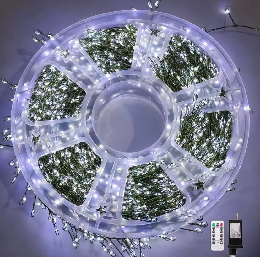 Warm White LED Christmas Tree Fairy Lights – 1000+ Micro Lights on Spool