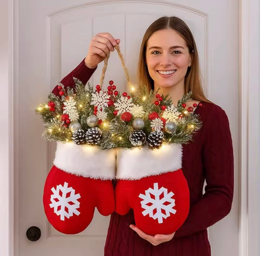 The Frosted Mitten Elegance Wreath
