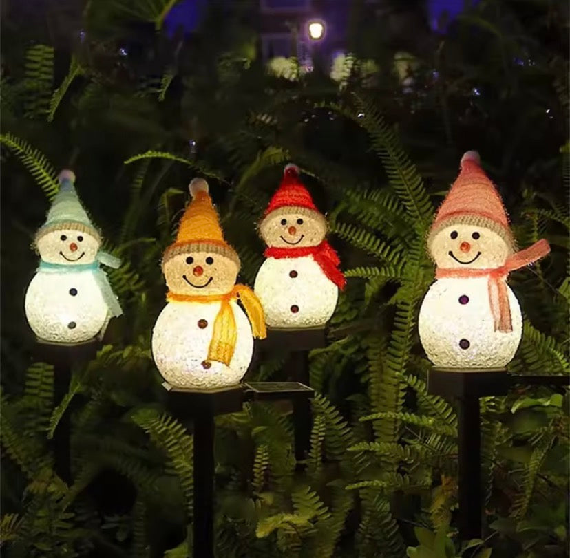 LED Glowing Snowman Christmas Light Stake