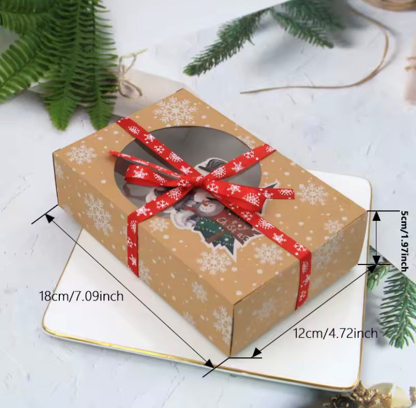 Snowflake Christmas Gift Box with Ribbon