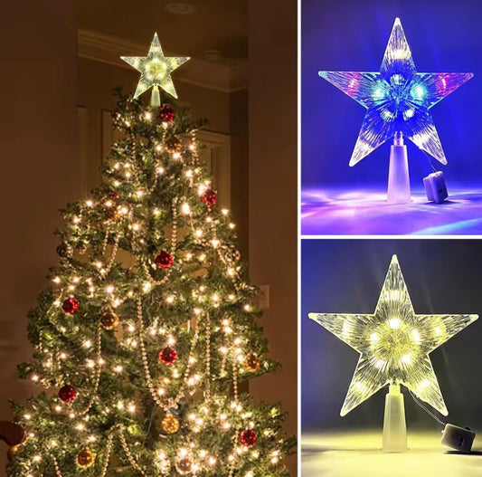 LED Christmas Tree Star Topper (Color Changing)