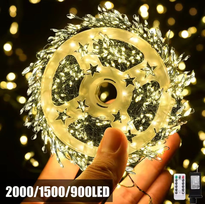 Warm White LED Christmas Tree Fairy Lights – 1000+ Micro Lights on Spool