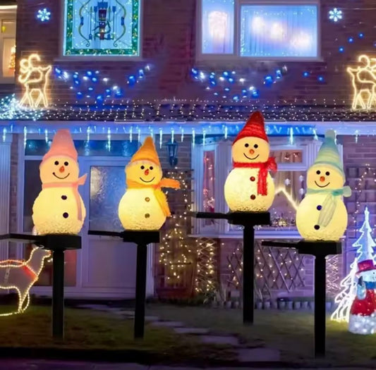 LED Glowing Snowman Christmas Light Stake