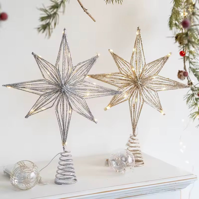 LED Light-Up 3D Christmas Tree Star Topper