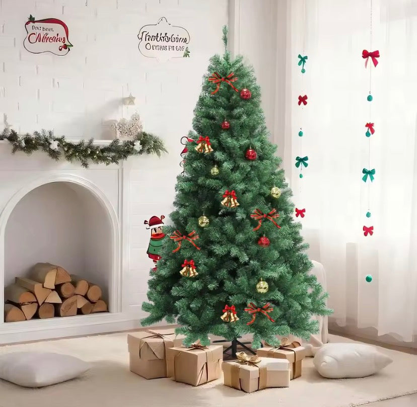 Deluxe 7ft Green Christmas Tree with Metal Stand