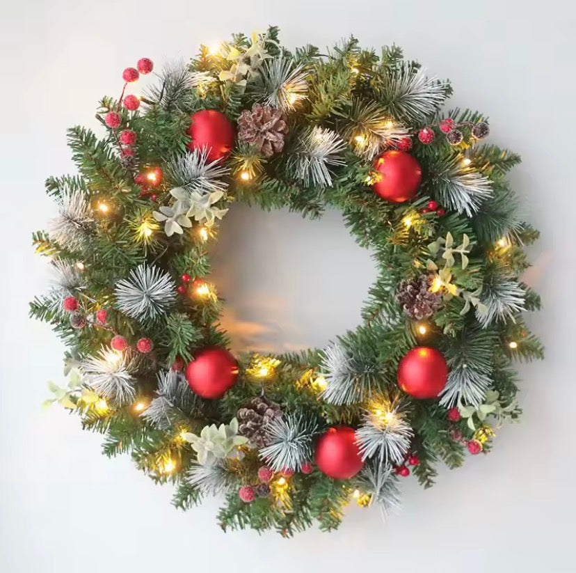 Luxury Christmas LED Pine Wreath