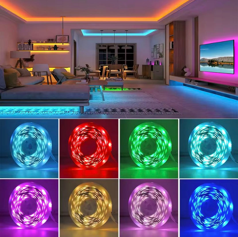 RGB LED Strip Lights with Remote & App Control – 5m / 10m / 20m / 30m