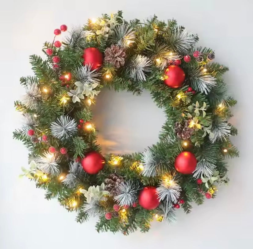 Luxury Christmas LED Pine Wreath