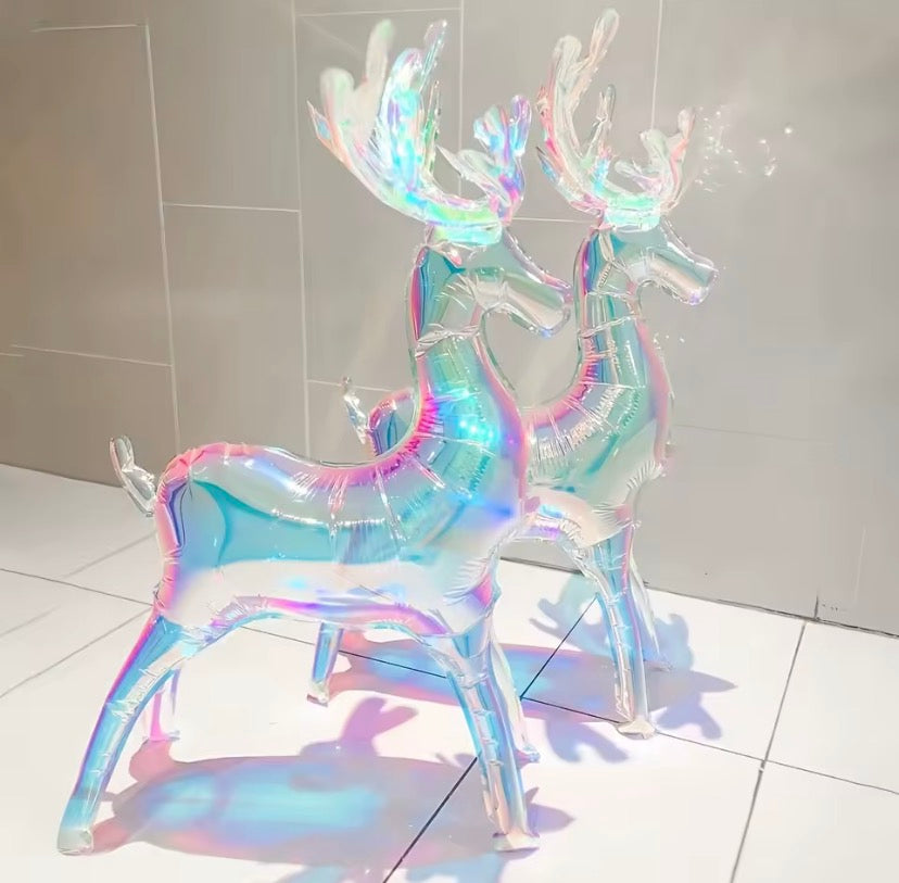 Holographic Christmas Reindeer Balloon Decoration
