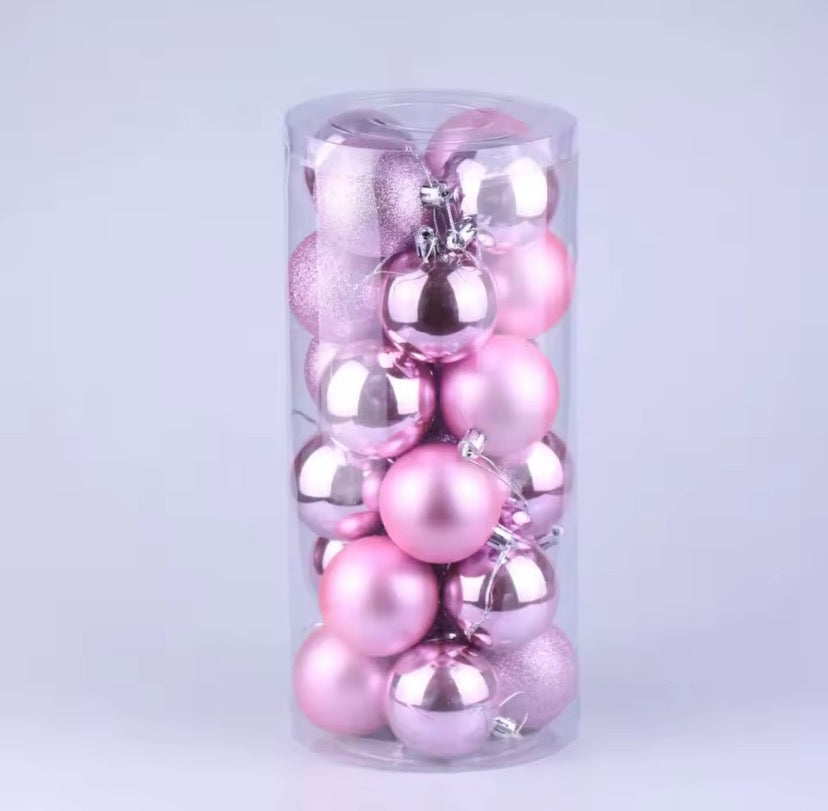 24-Piece Premium Bauble Ornament Set – Luxury Glass Finish Holiday Tree Decor