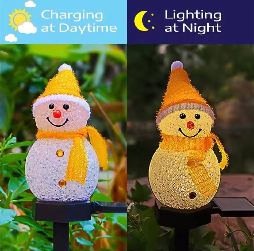 LED Glowing Snowman Christmas Light Stake