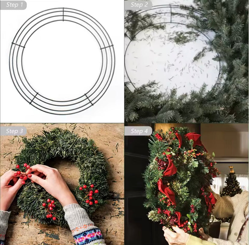 Metal Wreath Frame Rings – 10” DIY Floral & Holiday Wreath Base (Set of 5)