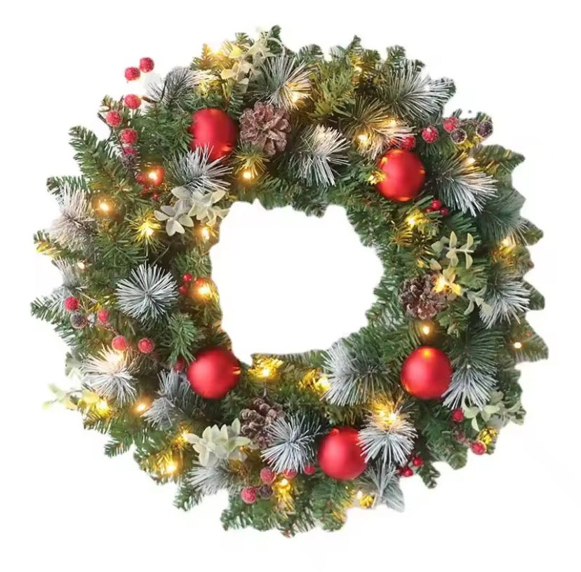Luxury Christmas LED Pine Wreath