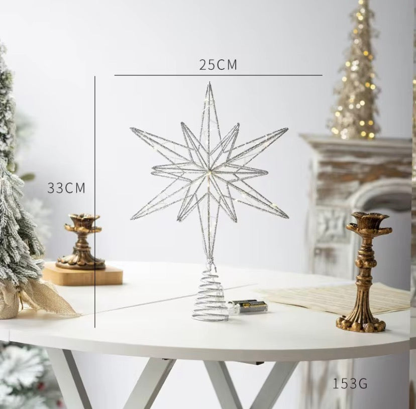 LED Light-Up 3D Christmas Tree Star Topper