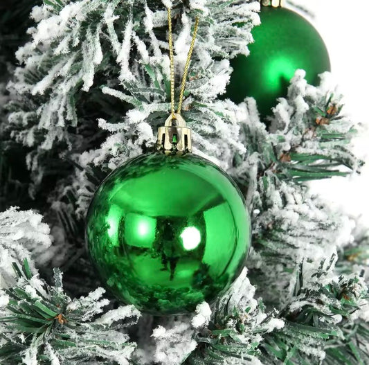 24-Piece Premium Bauble Ornament Set – Luxury Glass Finish Holiday Tree Decor