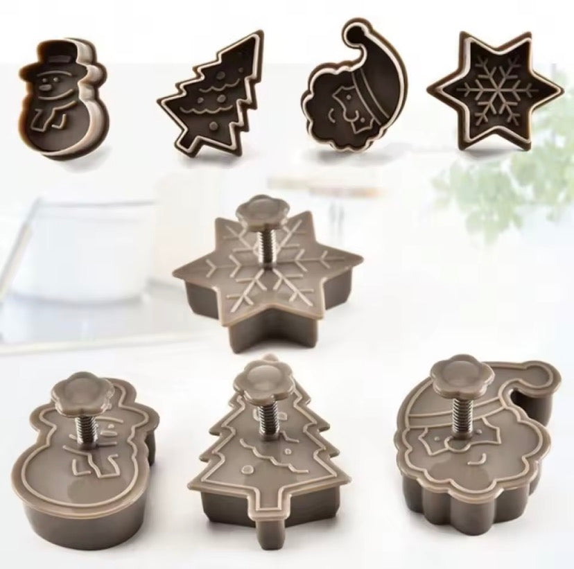 Christmas Cookie Stamp Cutter Set (4-Piece)