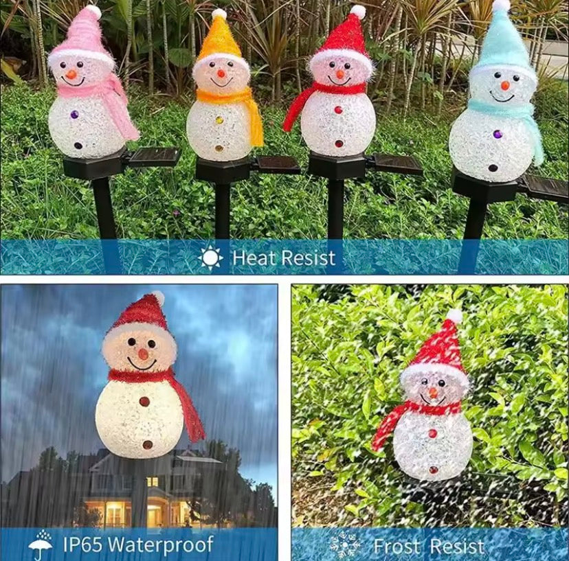 LED Glowing Snowman Christmas Light Stake