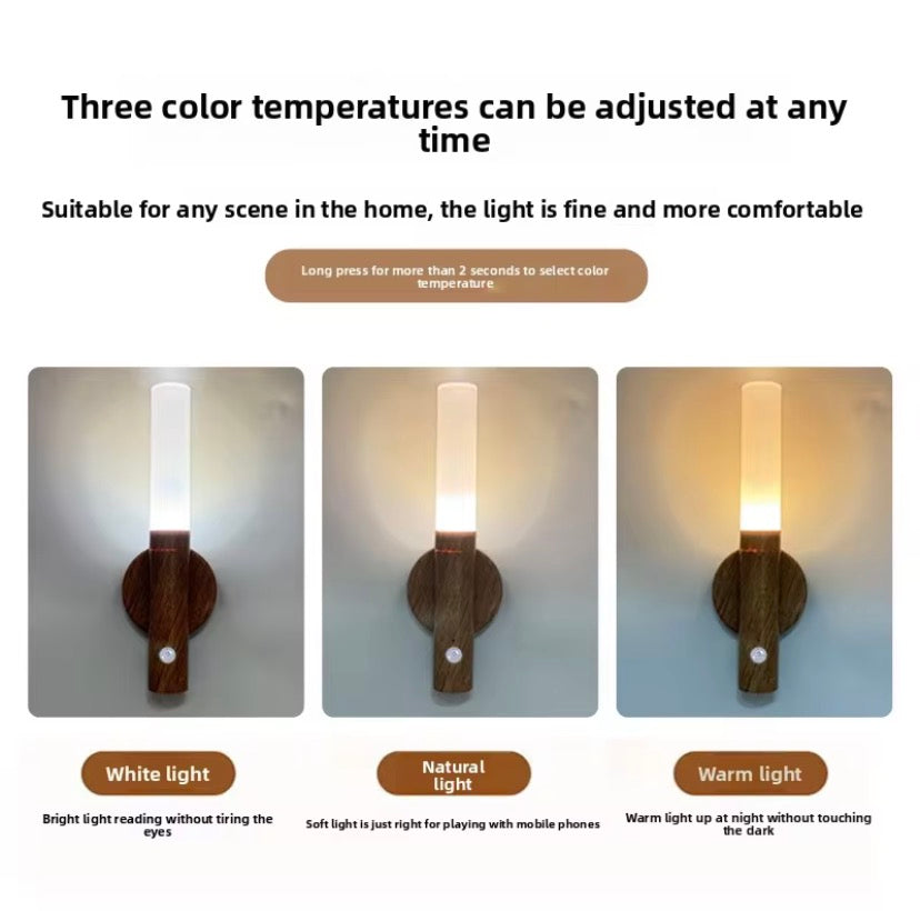 Nordic Glow™ Motion Sensor Wooden Table Lamp