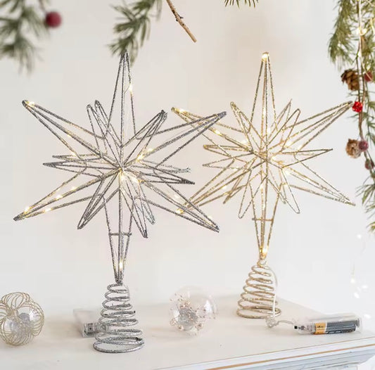 LED Light-Up 3D Christmas Tree Star Topper