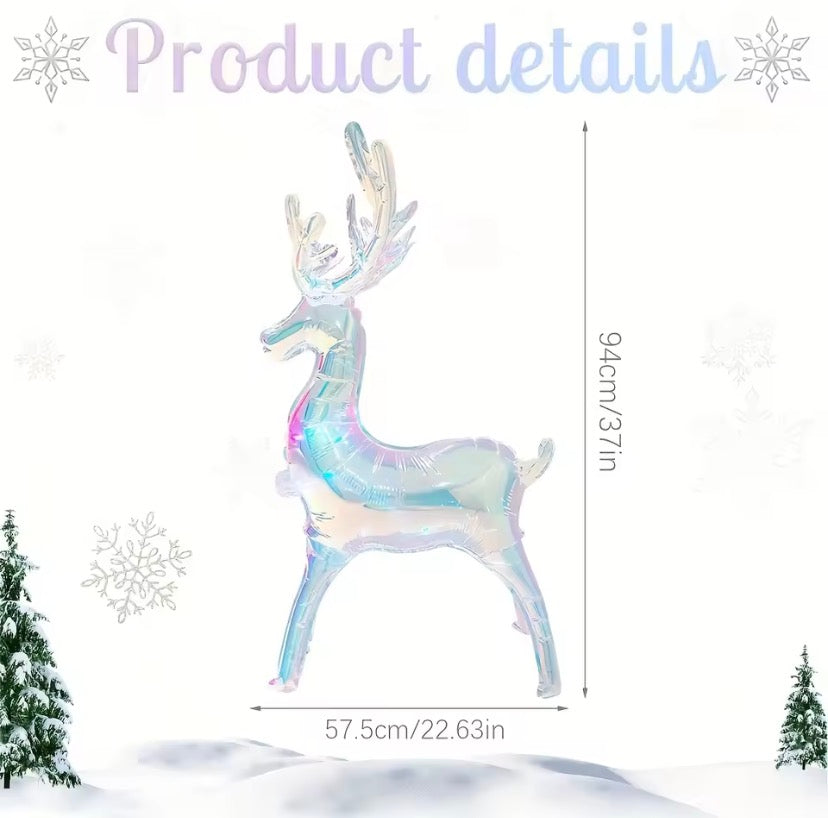 Holographic Christmas Reindeer Balloon Decoration