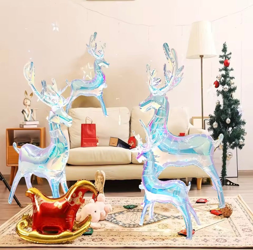 Holographic Christmas Reindeer Balloon Decoration