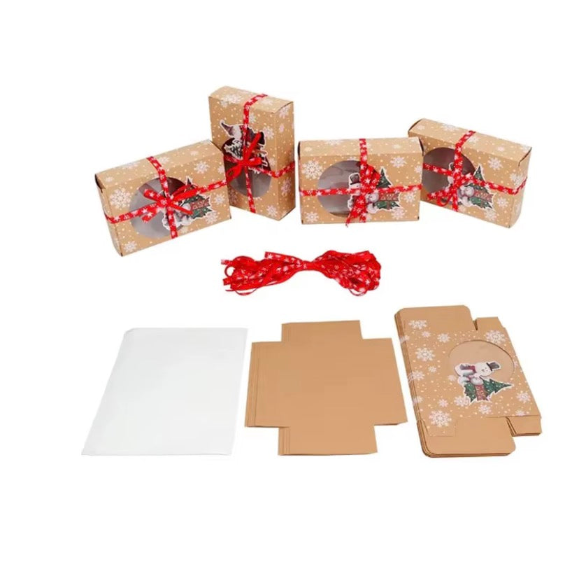 Snowflake Christmas Gift Box with Ribbon